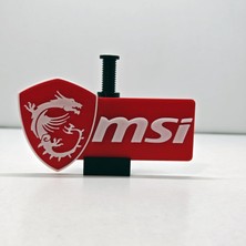Store Msı Logolu Ayarlanabilir Ekran Kartı Tutucu - Gpu Sarkma Önleyici Yükseklik Ayarlı Destek Aparatı (60MM - 105MM)