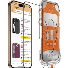 Store iPhone 15 Ile Uyumlu Ekran Koruyucu Hizalama Aparatlı Toz Bırakmayan Temperli Kırılmaz Cam Koruma Magicbox