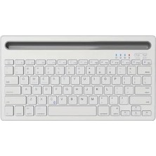 Pileli Store ZR206 Beyaz K6100 Kablosuz Klavye