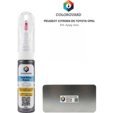 COLORGUARD Peugeot Citröen DS Toyota Opel EVL Aytaşı Gri İğneli ve Fırçalı Özel Tasarım Şişe Rötuş Boyası ve Profesyonel Rötuş Çeliği Seti