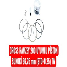 Cross Ramzey 200 Uyumlu Piston Sukoki 66,25 mm Std+0,25 Tw Erpilsan Elektronik