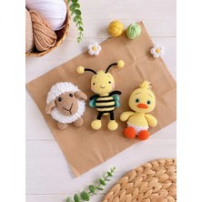 Design By Oykum Amigurumi Sağlıklı Hediyelik Oyuncaklar (Arı, Ördek ve Kuzu)
