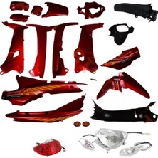 Moto Life N Coffee CUP KAPORTA SET BORDO FAR SİNYAL STOP [ ÇELİK ] (TTC006)