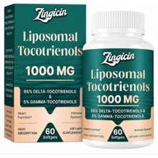 Zingicin Liposomal Tocotrienoles  Vitamina E Suplement 1000MG 60 Softgel.