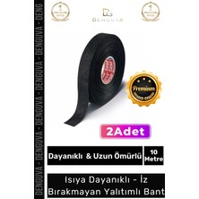 Denguva Premium Isıya Dayanıklı Aşınma Direnci Kalıntı Bırakmayan Alev Geciktirici 10MT Yalıtım Bant 2 Adet