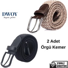 Dwoy Elastik Örgü Kemer 2'li Set