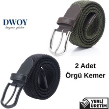 Dwoy Elastik Örgü Kemer 2'li Set