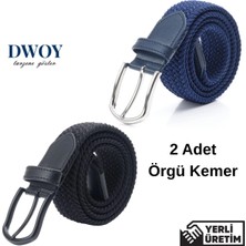Dwoy Elastik Örgü Kemer 2'li Set