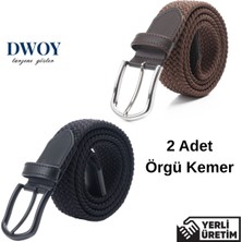 Dwoy Elastik Örgü Kemer 2'li Set
