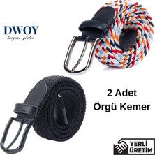 Dwoy Elastik Örgü Kemer 2'li Set