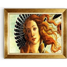 Tablore Venüs'ün Doğuşu Modern Sanat Tasarım Altın Çerçeveli Kanvas Tablo Dekoratif Duvar Resmi