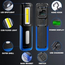 Eco Port Lightingx LX-028 Cob LED Mıknatıslı Çalışma Lambası Tamirci Feneri