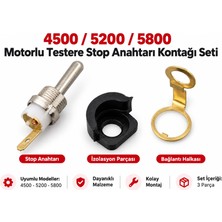 Algaride Motorlu Testere 4500 5200  5800 Uyumlu Stop Anahtarı Kontağı Seti  Dayanıklı Stop Düğmesi Tamir Parça