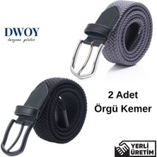 Dwoy Elastik Örgü Kemer 2'li Set