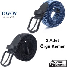 Dwoy Elastik Örgü Kemer 2'li Set