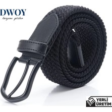Dwoy Elastik Örgü Kemer Siyah