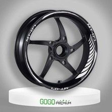 Moto Life N Coffee Motolifencoffee Florasan Yeşil Yamaha Mt-07 Uyumlu Racıng 1 Set Jant Şeridi