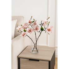 Maki Dekor Yapay Çiçek Islak Dokulu Manolya 3 Lü Dal 54 cm