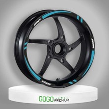 Moto Life N Coffee Motolifencoffee Kanuni Seha 150 2022 - 2024 Uyumlu 1 Set Jant Şeridi Mavi