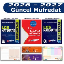Partikül Matematik 8. Sınıf Lgs Matematik Video Ders Kitabı - Full Tekrar - Sıfır Noktası Kamp Seti 3 Kitap