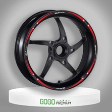 Moto Life N Coffee Motolifencoffee Kırmızı Siyah Pulsar Uyumlu Reflektörlü 1 Set Jant Şeridi