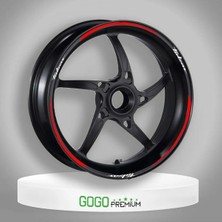 Moto Life N Coffee Motolifencoffee Reflektör Kırmızı Bajaj Pulsar Uyumlu 1 Set Jant Şeridi