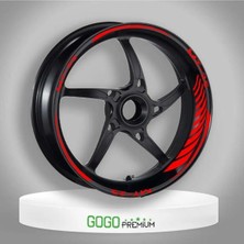 Moto Life N Coffee Motolifencoffee Florasan Kırmızı Yamaha Mt-25 Uyumlu Racıng 1 Set Jant Şeridi