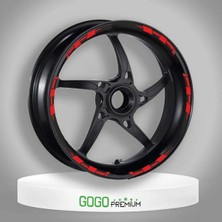 Moto Life N Coffee Motolifencoffee Kırmızı Iı Reflektör Baskı Honda Pcx Uyumlu 1 Set Jant Şeridi