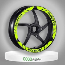 Moto Life N Coffee Motolifencoffee Cf Moto Uyumlu Flo Sarı 1 Set Jant Şeridi