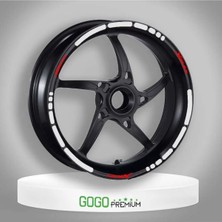 Moto Life N Coffee Motolifencoffee Reflektör Beyaz I Yamaha Xmax Uyumlu 1 Set Jant Şeridi