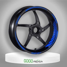 Moto Life N Coffee REFLEKTÖR MAVİ RACİNG YAMAHA R25 UYUMLU 1 SET JANT ŞERİDİ