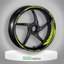Moto Life N Coffee Motolifencoffee Florasan Sarı Yamaha Mt-25 Uyumlu Racıng 1 Set Jant Şeridi