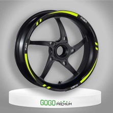 Moto Life N Coffee Motolifencoffee Kuba Uyumlu Flo Sarı Reflektör 1 Set Jant Şeridi