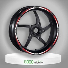 Moto Life N Coffee KIRMIZI BEYAZ YAMAHA UYUMLU REFLEKTÖRLÜ 1 SET JANT ŞERİDİ