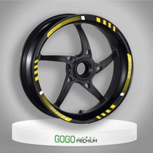 Moto Life N Coffee Motolifencoffee Reflektör Sarı Dio 1 Set Jant Şeridi