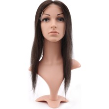Sepetopia Komple Tığ Işçiliği Ön Kısmı Ekstra Tül Koyu Kestane Baby Taban Tepelik - 15X17CM - 2