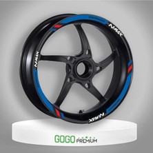 Moto Life N Coffee Motolifencoffee M Power Mavi Yamaha Nmax Uyumlu 1 Set Jant Şeridi
