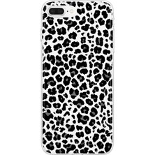 LOTUS GOLD Iphone 7 Plus/8 Plus Uyumlu Leopar Desenli Şeffaf Telefon Kılıfı