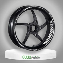 Gogo Premium Reflektör Beyaz Yamaha Uyumlu Uyumlu Racing Şerit