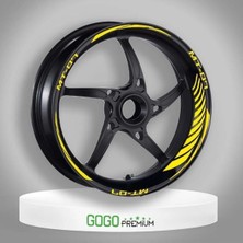 Gogo Premium Florasan Kırmızı Yamaha Mt-07 Uyumlu Racıng 1 Set Jant Şeridi