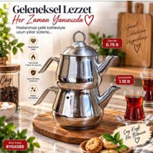 Ness Global Indüksiyon / Tüm Ocaklara Uyumlu Paslanmaz Çelik Çaydanlık Takımı