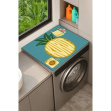 Valerine Life Çamaşır Kurutma Makinesi Üstü Düzenleyici Matı Sıvı Geçirmez Örtü Ananas Rüzgârı