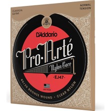 D'addario EJ47 Klasik Gitar Tel Seti, Pro-Arte, 80/20 Bronze Woun
