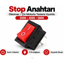 Algaride Oleomac Uyumlu Motorlu Testere Stop Anahtarı Açma/kapama Şalteri 2500 / 4500 / 5800 Modellerle Uyumlu