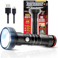 Taclight Max LED Şarj Edilebilir El Feneri, Yüksek Lümen, Ultra Parlak, Flaş Işığı, 7000 Kelvin Cree Taktik Flaş Işığı, Kamp, Avcılık, Ev, Hayatta Kal