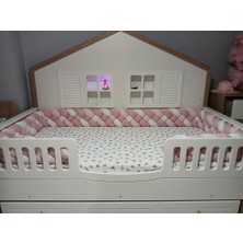 Işıklıtoplar rengarenk 320  cm 4 Örgü Beşik Korumalık