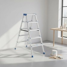 Pileli Store 5+5 Çift Basamaklı Alüminyum Metal Merdiven