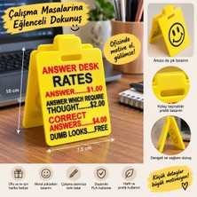 3D Baskı Answer Desk Rates Masaüstü Dekor – Eğlenceli Ofis & Çalışma Masası Süsü