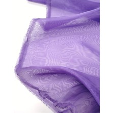 Kumaş Parça Mor Hafif Parlak Organze Şifon Kumaş Elbiselik & Bluzluk En: 140CM