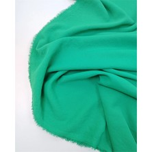 Kumaş Parça Çimen Yeşili Ince Dökümlü Iç Göstermeyen Krep Benzeri Dokuma Kumaş Elbiselik & Bluzluk 150X200CM